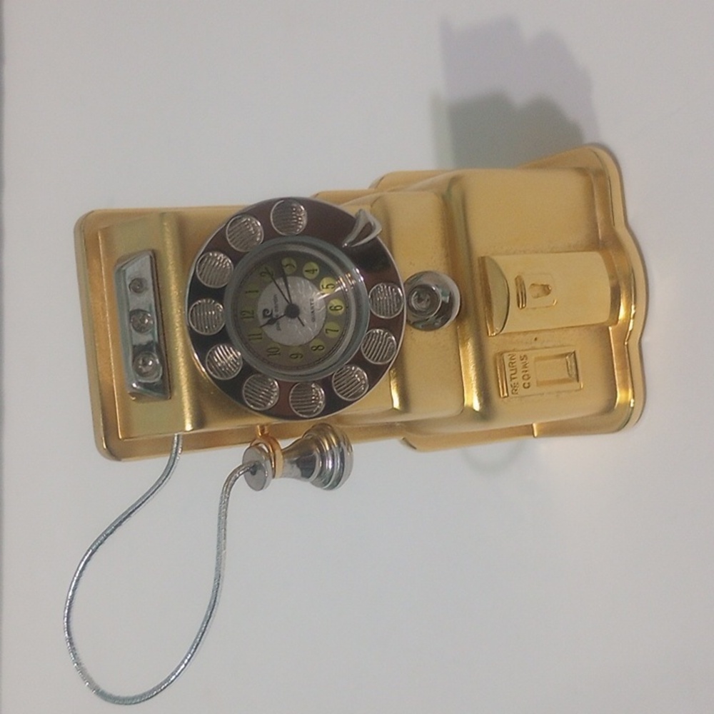 Pierre Cardin Vintage Old Telephone Style Table Mini Clock Watch